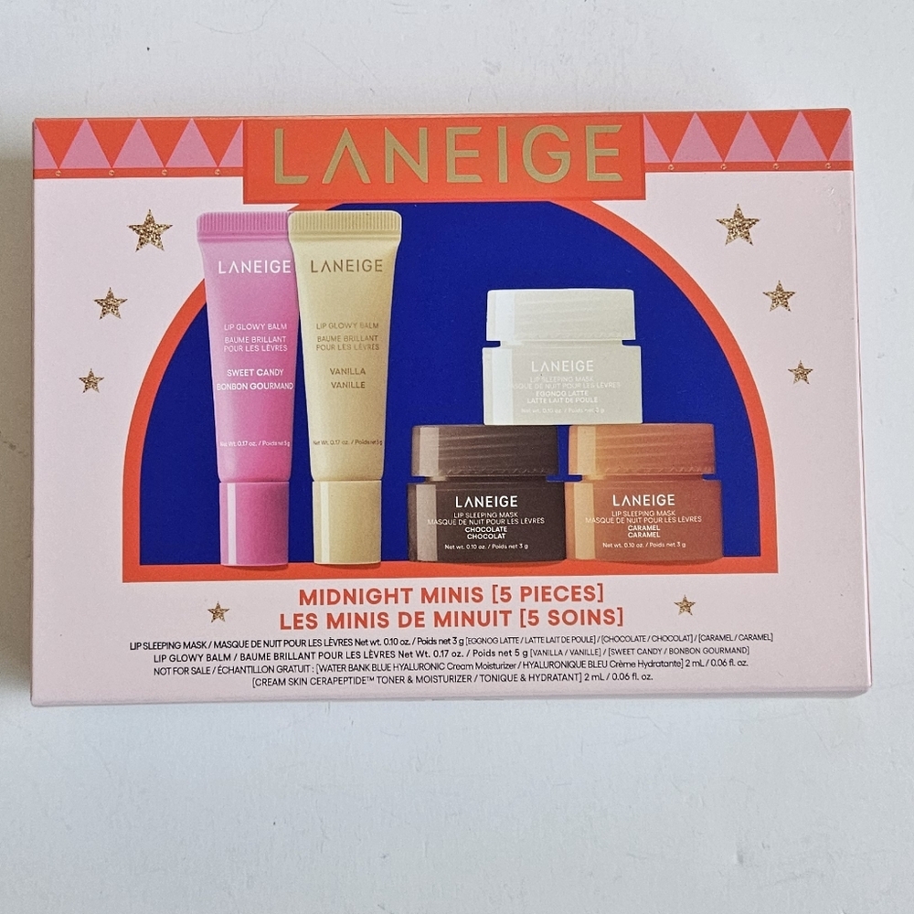 NWT Laneige Lip Mask Minis Set | Chocolate Caramel Egg Nog Sweet Candy Vanilla - Picture 7 of 12